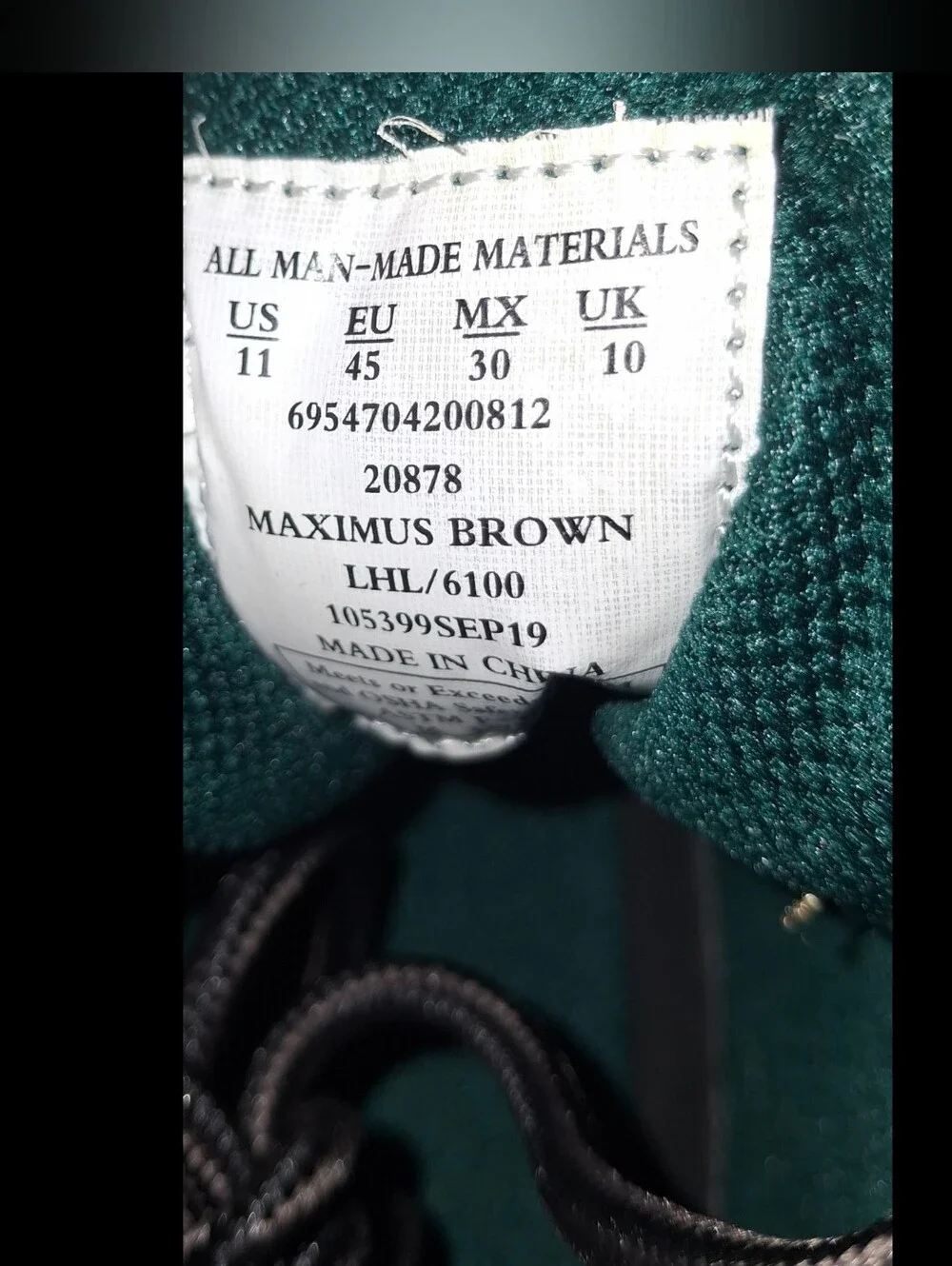 Texas Steer Maximus Men's Size 11 Steel Toe Work Boots